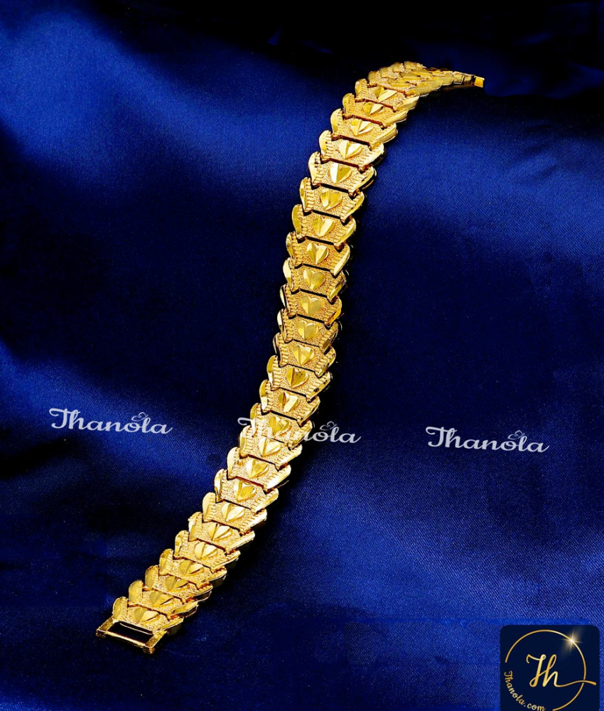 Latest 1 Gram Gold Plated Bracelet for Men & Women Fancy Gold Plated Bracelet for Gifting