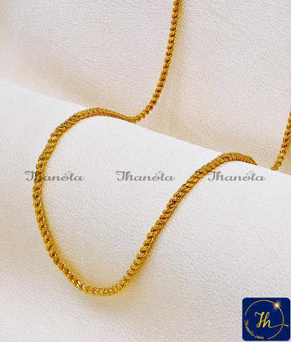 CHA1002A-LG - 30 Inch Gold Plated with Guarantee Saradu Thali Chain Design