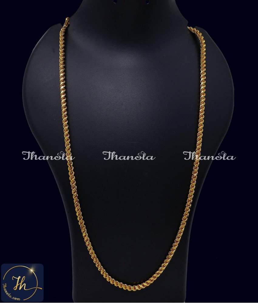 30 Inch 1 Gram Gold Plated Daily Wear Thali Saradu Model Online chain design, gold chain design, chain design for women, Marriage Gold Chain Designs For ladies, Thambu kayiru, saradu chain model, thali saradu, thali saradu design, thali saradu model, gold plated thali saradu