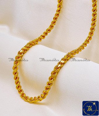 CHA1002D - Pure Gold Plated Thick Saradu Gold Chain Design for Female