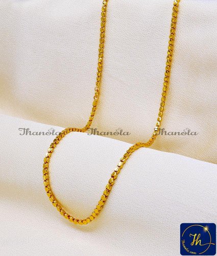 CHA1004 -XLG - 36 Inches Trendy Box Design Long Gold Plated Chain with Guarantee