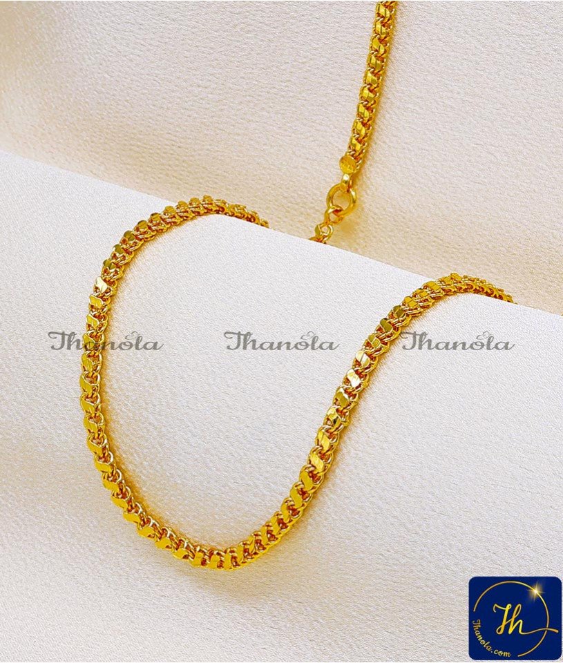 36 Inch Trendy Daily Wear Leaf Design Gold Plated Chain Design Chain designs for women
