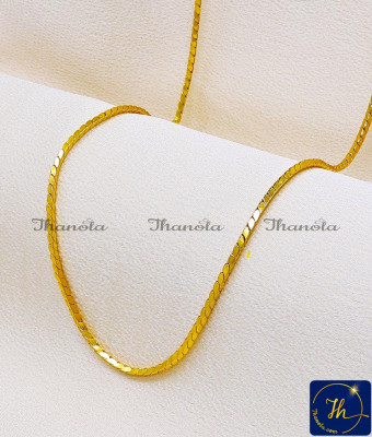 CHA1065-LG - 30 Inch Simple Daily Wear Imitation Gold Chain for Women