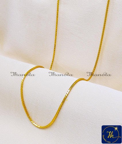 CHA1065-LG - 30 Inch Simple Daily Wear Imitation Gold Chain for Women