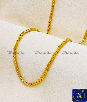 CHA1067-XLG - 36 Inch Gold Covering Daily Wear Wheat Chain Design for Men