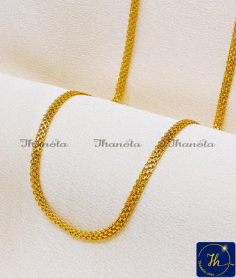 CHA1080-XLG - 36 Inch Buy 22k Gold Plated Jewellery Chain Design for Men