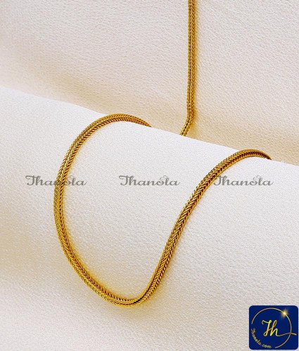 CHA1081A-XLG - 36 Inch 1 Gram Gold Thennam Palai Thali Chain Design for Women
