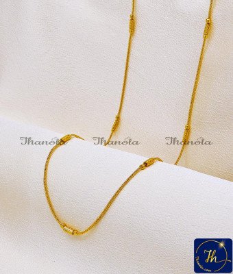 CHA1084-LG - 30 Inch New Lightweight Chidambaram Gold Covering Chain Design