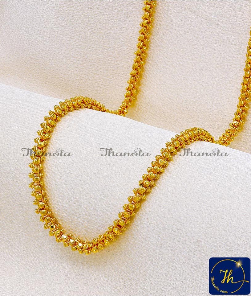 36 Inch Premium Quality Gold Plated Long Flower Chain Design Buy Gold Plated Chain Online in India