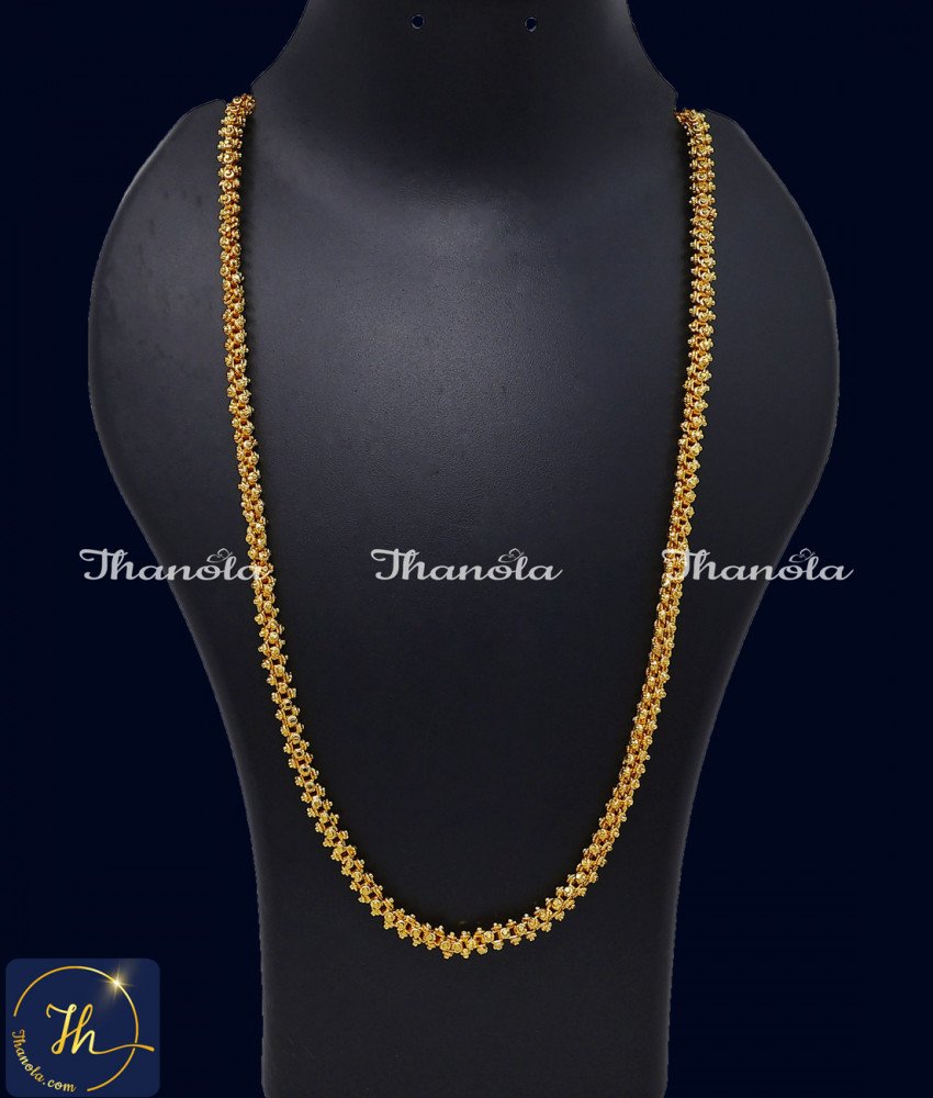 36 Inch Premium Quality Gold Plated Long Flower Chain Design Buy Gold Plated Chain Online in India