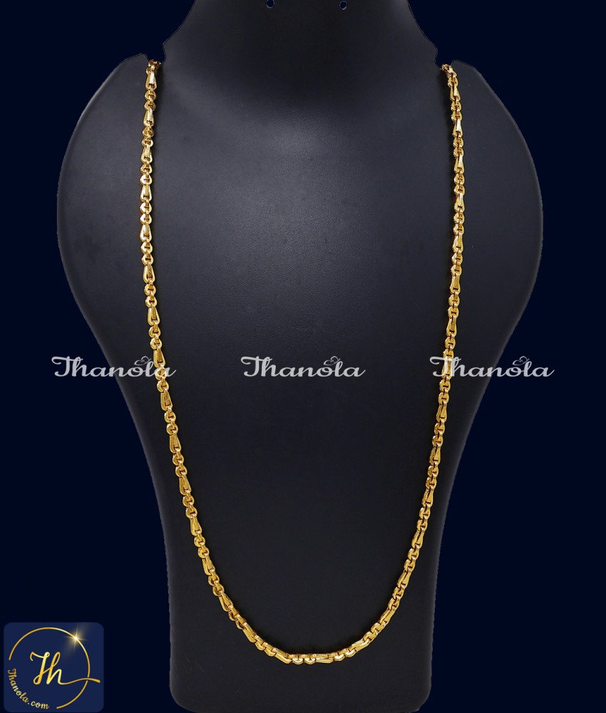 36 Inch Traditional Gold Plated Daily Wear Gopi Chain Model Real Gold Look Gold Plated Chain for Women