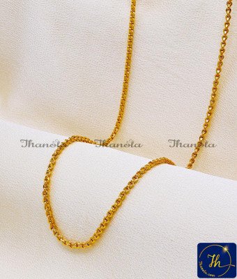 CHA1090-XLG - 36 Inch Inch Buy 1 Gram Gold Lightweight Wheat Chain Design Online