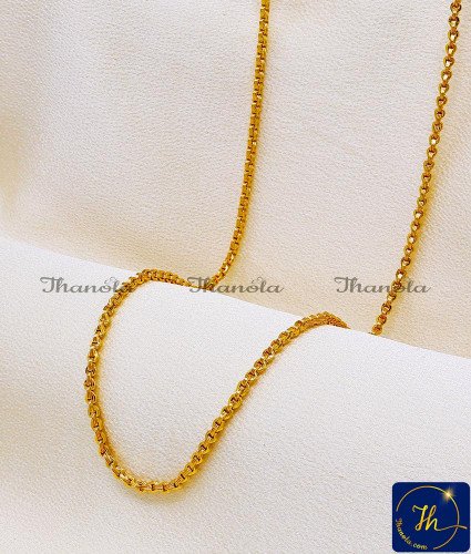 CHA1090-XLG - 36 Inch Inch Buy 1 Gram Gold Lightweight Wheat Chain Design Online