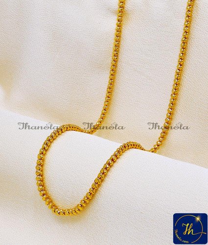 CHA1096 - Gold Plated Beads Stylish Gold Chain Design for Female CHA1096 - Gold Plated Beads Stylish Gold Chain Design for Female
