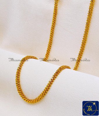 CHA1111-XLG - 36 Inch One Gram Gold Marriage Gold Chain Designs for Ladies