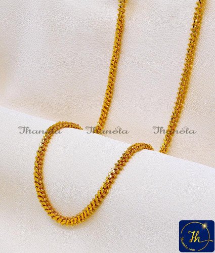 CHA1111-XLG - 36 Inch One Gram Gold Marriage Gold Chain Designs for Ladies