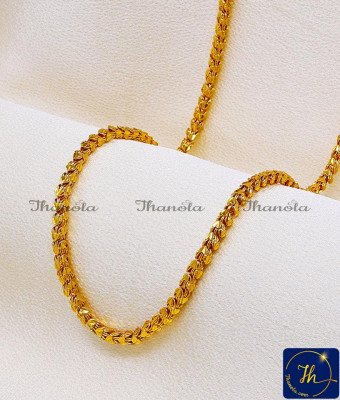 CHA1114B-XLG - 36 Inch Marriage Gold Chain Designs Heart Model 1g Gold Chain