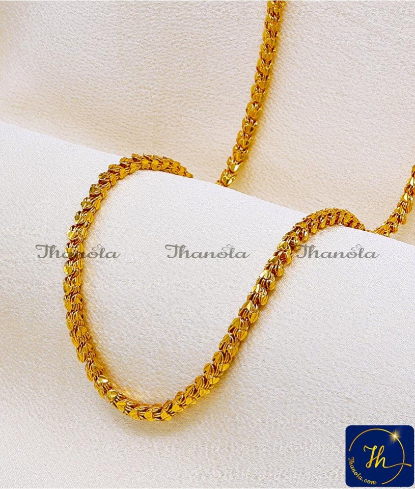 36 Inch Marriage Gold Chain Designs Heart Model 1g Gold Chain 1 Gram Gold Chain for Women