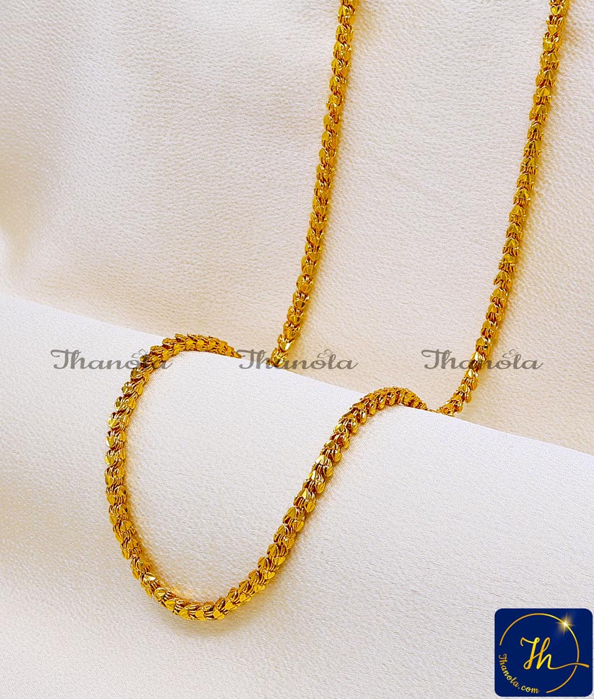 36 Inch Marriage Gold Chain Designs Heart Model 1g Gold Chain 1 Gram Gold Chain for Women