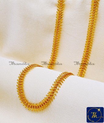 CHA1125-LG - 30 Inch Yellow Gold Daily Wear Fish Bone Chain Design New Model CHA1125-LG - 30 Inch Yellow Gold Daily Wear Fish Bone Chain Design New Model