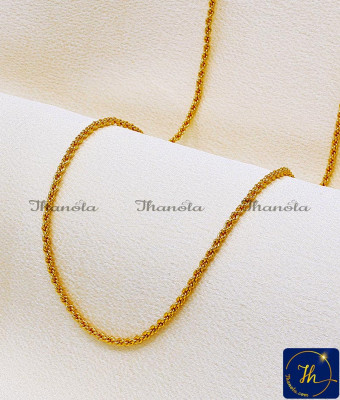 CHA1146A-LG - 30 Inch Imitation Lightweight Daily Wear Twisted Rope Chain