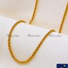 CHA1146B-XLG - 36 Inch Traditional Gold Plated Rope Chain Design for Women