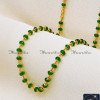 CHA1154 - Traditional Green Crystal Artificial Gold Chain for Ladies