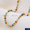 CHA1155 - Trendy Navarathna Mala Multi Colour Crystal Beads Chain