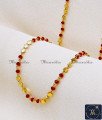30 Inch Unique Micro Gold Plated Red Crystal Beads Chain Designs crystal beads chain designs with price
