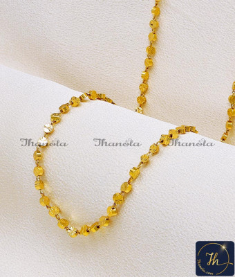 CHA1183-LG - 30 Inch New Model Cd Design 1 Gram Gold Chain with Guarantee
