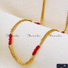 CHA1188 - Latest Double Line Red Coral Beads Chain for Women