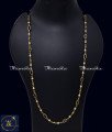 30 Inch Designer Daily Wear Black Beads Long Chain Models 1 Gram Gold Plated Daily Wear Black Beads Chains