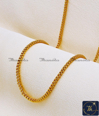 CHA1230B-LG - 30 Inch Gold Look Lightweight Daily Wear Long Box Chain Design