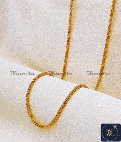 CHA1230B-LG - 30 Inch Gold Look Lightweight Daily Wear Long Box Chain Design CHA1230B-LG - 30 Inch Gold Look Lightweight Daily Wear Long Box Chain Design