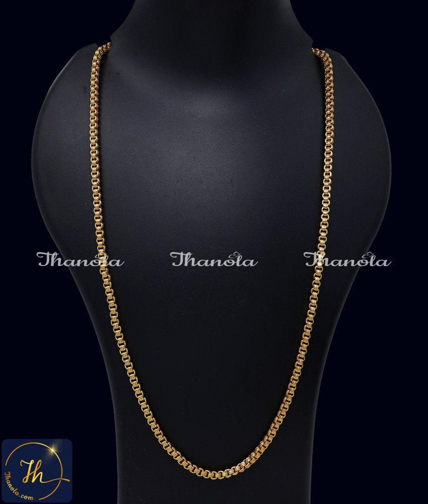 One Gram Gold Daily Wear box chain design for men