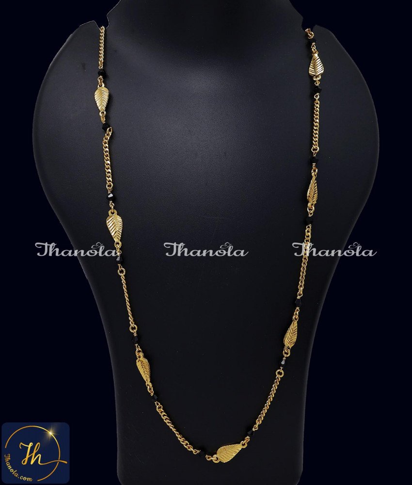 latest black beads chain designs
