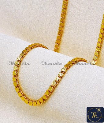 CHA1264-XLG - 36 Inch Latest Butterfly Design Gold Chain Design for Daily Wear