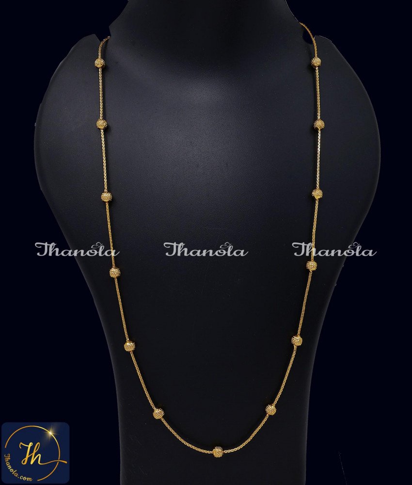 Latest Light Weight Ball Design Gold Chain for Women new model gold chain design