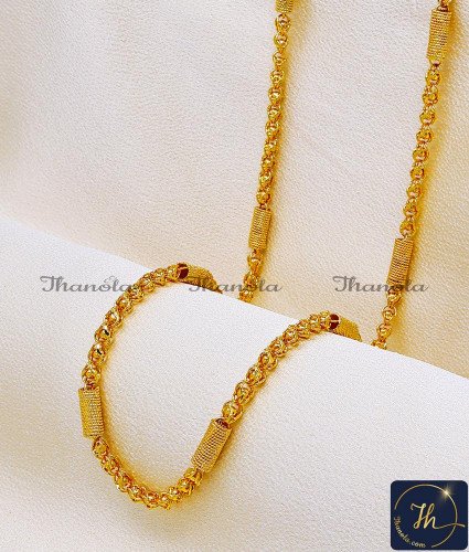CHA1283-XLG - 36 Inch Gold Plated with Guarantee Latest Kerala Chain Design