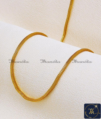 CHA1285A-XLG - 36 Inch Latest Box Model Daily Use Simple Gold Chain Design