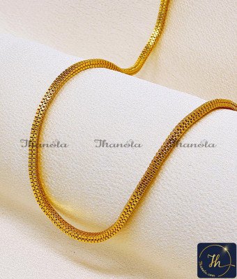 CHA1285B-XLG - 36 Inch Trendy 1 Gram Gold Plated Regular Use Box Chain Design