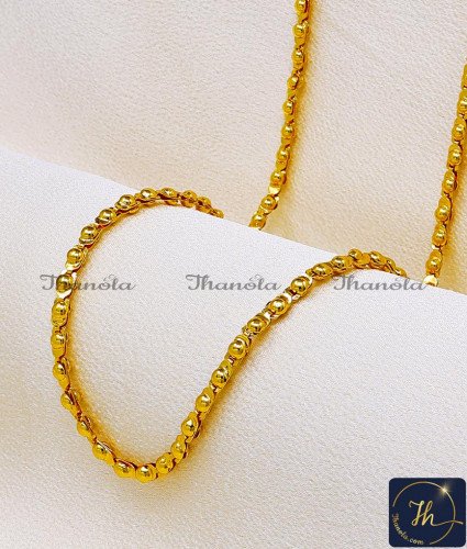 CHA1287-XLG - 36 Inch Latest Dot Model Simple Gold Chain Designs for Ladies