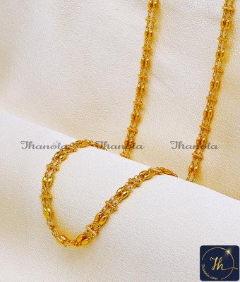 CHA1289-LG - 30 Inch Gold Plated Daily Use Double Layer Chain for Women CHA1289-LG - 30 Inch Gold Plated Daily Use Double Layer Chain for Women