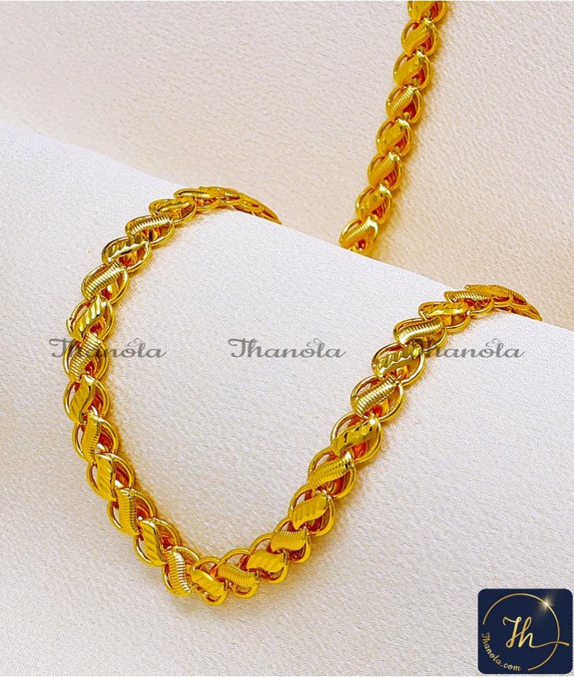 popular lotus gold chain design for man