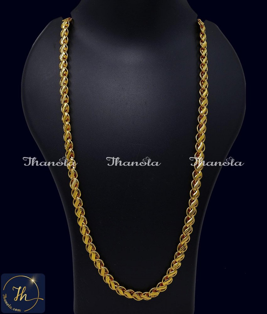 popular lotus gold chain design for man