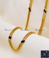 1 Gram Gold Black Beads Double Line Chain Designs Double layer Gold Chain designs with price