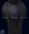 30 Inch 1gm Gold Red Crystal Beads Long Chain for Ladies Crystal Chain for Women