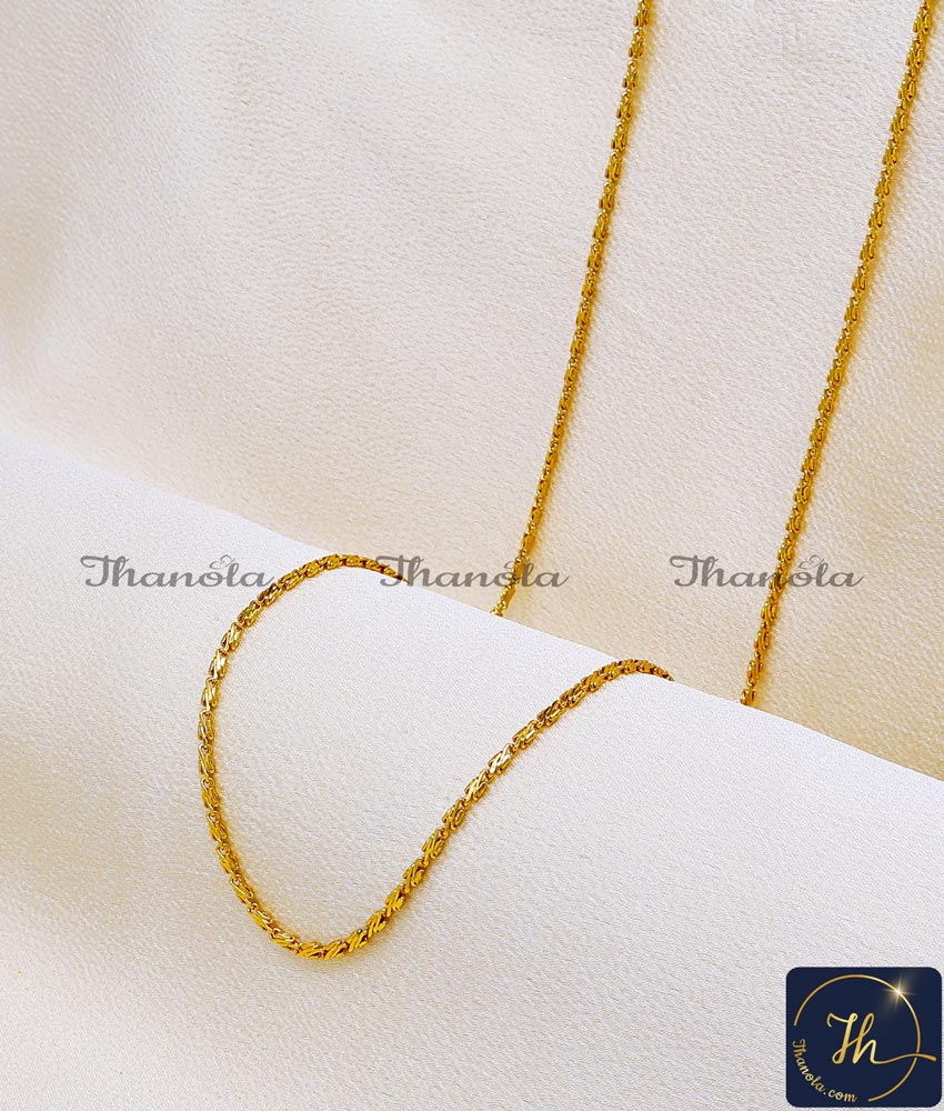 daily wear gold plated chain for women