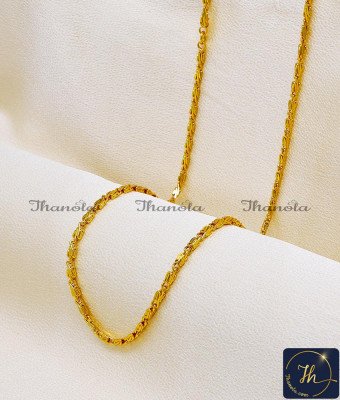 CHA1338B-XLG - 36 Inch Beautiful Daily Wear Gold Plated Chain for Women