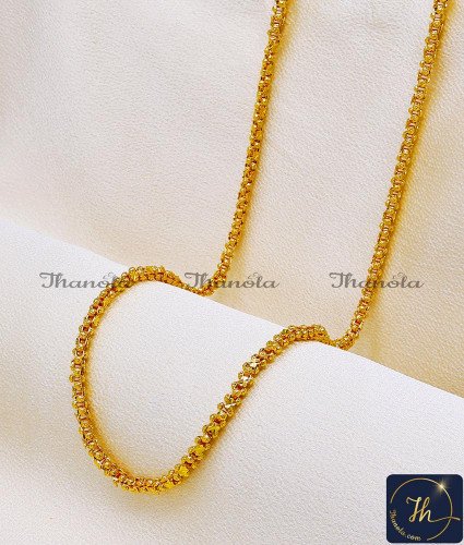 CHA1356 - Gold Covering Jewellery Gold Plated Long Chain Design